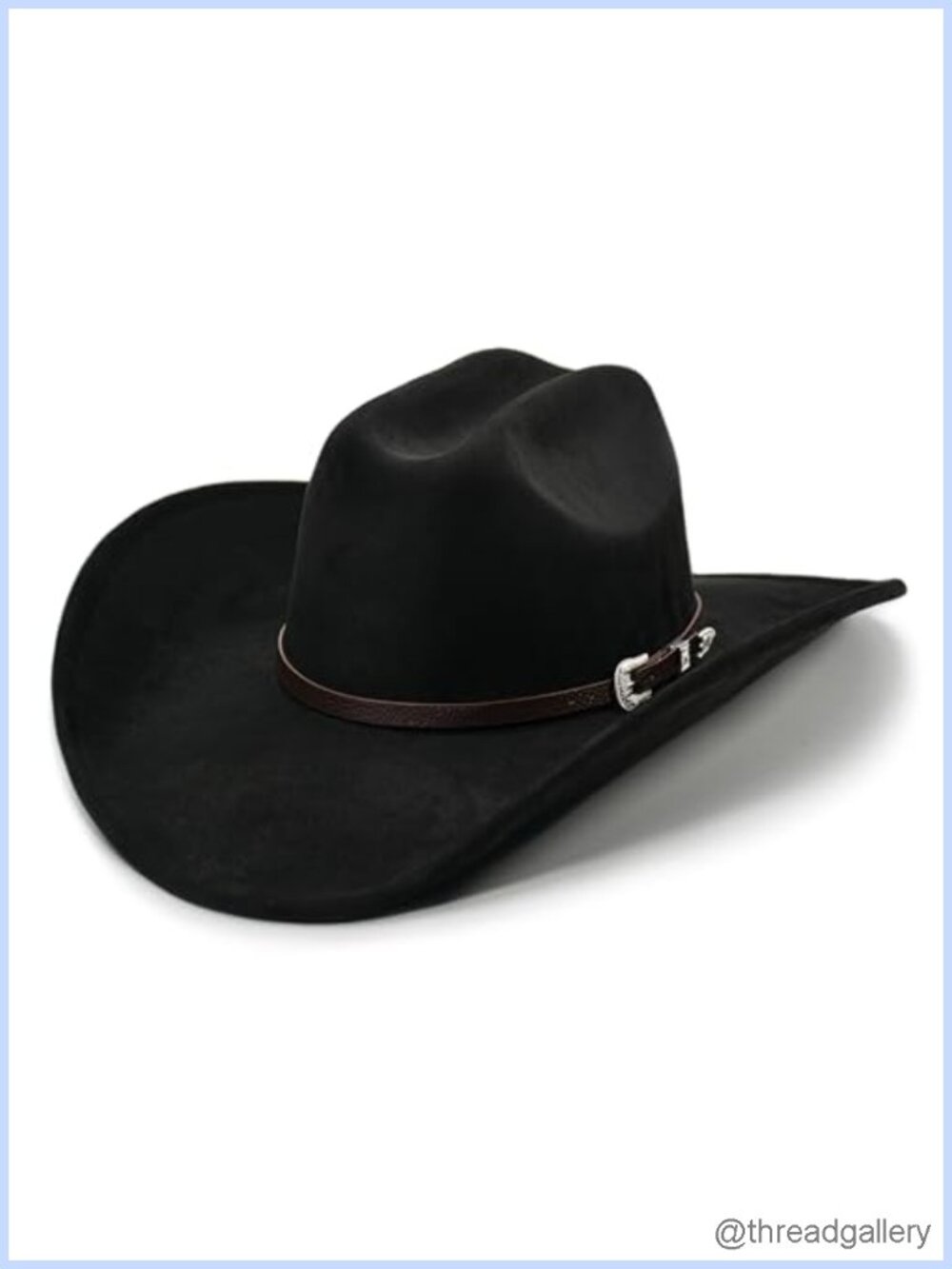Rhinestone Felt Cowboy Hat Shapeable Wide Brim Western Cattleman Adult